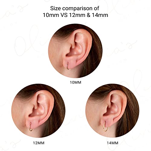 14K Yellow Gold Endless Hoop Earrings 10X1.0Mm #TOP3