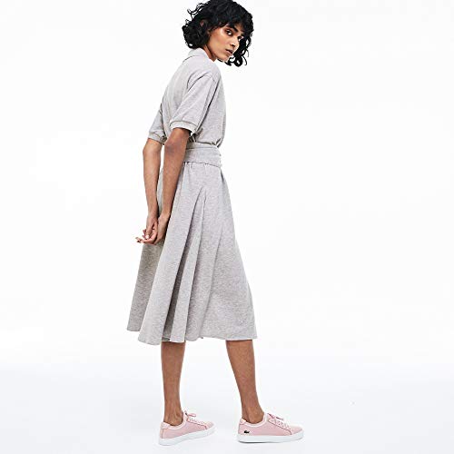 Vestido Regular Fit, Lacoste, Feminino, Cinza Mescla, GG