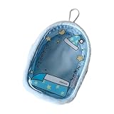 budebuse Adorable plush storage bag for hanging children's items, cartoon designs, for carrying all organisers, travel and outdoor bag