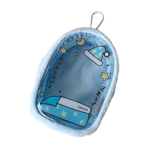 budebuse Adorable plush storage bag for hanging children's items, cartoon designs, for carrying all organisers, travel and outdoor bag