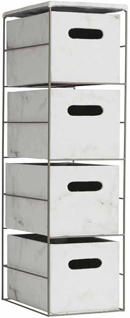 wilko marble 4 drawer unit, store everything from toiletries, make-up and bathroom items, stylish marble-effect design, 4 drawers in the unit