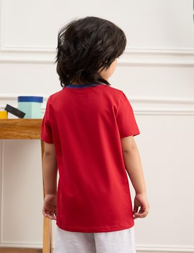 Image of Amazon Brand - Symbol Boys 100% Cotton Graphic Printed Half Sleeves T-Shirt | Age 2-6 Years