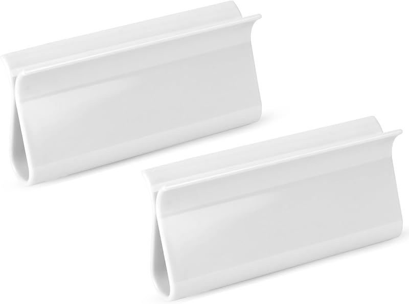 2 Pieces Shade Pulls for Roller Shades, Window Shade Pulls, White Roller Shade Pulls, Blinds Shades Lifting Clamp Pull, Plastic Roller Hem Grip for Home Office Rolling Curtain Accessories