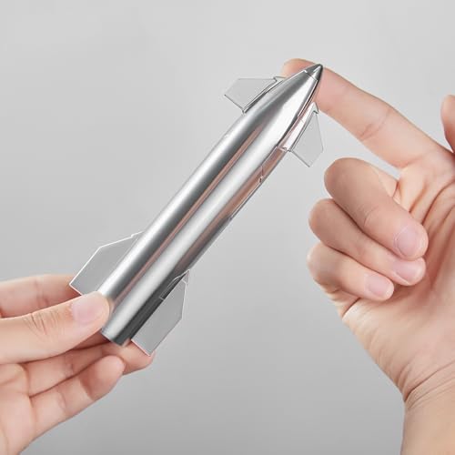 Powvan SpaceX Starship Rocket Model Set - Dragon Spacecraft Heavy Falcon 9 Booster Launcher Desktop Ornament, Aerospace Collectible Gift for Space Lover (1/360 Starship)