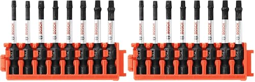 Image of BOSCH CCSSQV208 8-Piece Assorted Set 2 in. Impact Tough Square Power Bits with Clip for Custom Case System (Pack of 2)