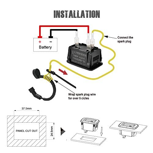 Jayron - Contador digital de horas LCD de 5 V a 277 V CA/CC, para acumular datos, diseño impermeable para jardín, cortacésped, tractor, generador de carritos de golf, coches de club