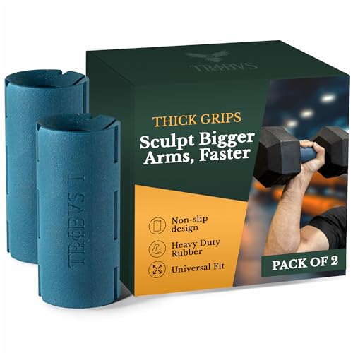 Tribus Thick Dumbbell Grips for Arms & Forearms