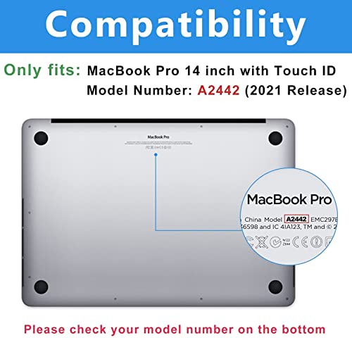 Procase Macbook Pro 14 Inch Case 2021 Release A2442 With M1 Pro/Max Chip Bundle With 14 Inch Laptop Sleeve Case Protective Bag #TOP2