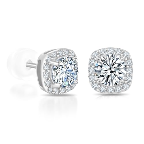 DOJOJOSA Moissanite Sterling Silver Stud Earrings - $34.99 / $36.49 / - image 5