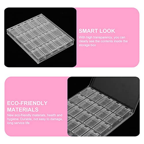 Lurrose Grade Caixa De Plástico Transparente 21- Grade de Plástico Organizador Recipiente Caixa De U
