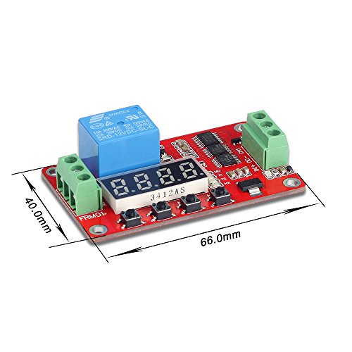 UCTRONICS DC 12V Programmable Multifunction Time Delay Relay Module with Segment LEDs Display for Smart Home, Automatic Control