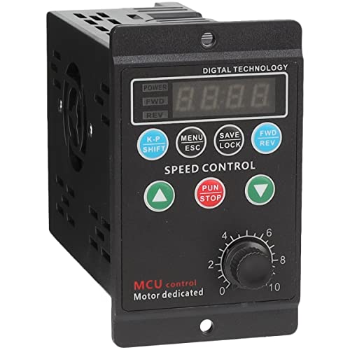 Uhjoe 400W Ac220V Motor Speed Controller Digital Display Motor Speed Controller Multifunctional Pinpoint Regulator Display Rate Target Value Settable For Motor Speed Control(Black) #TOP1