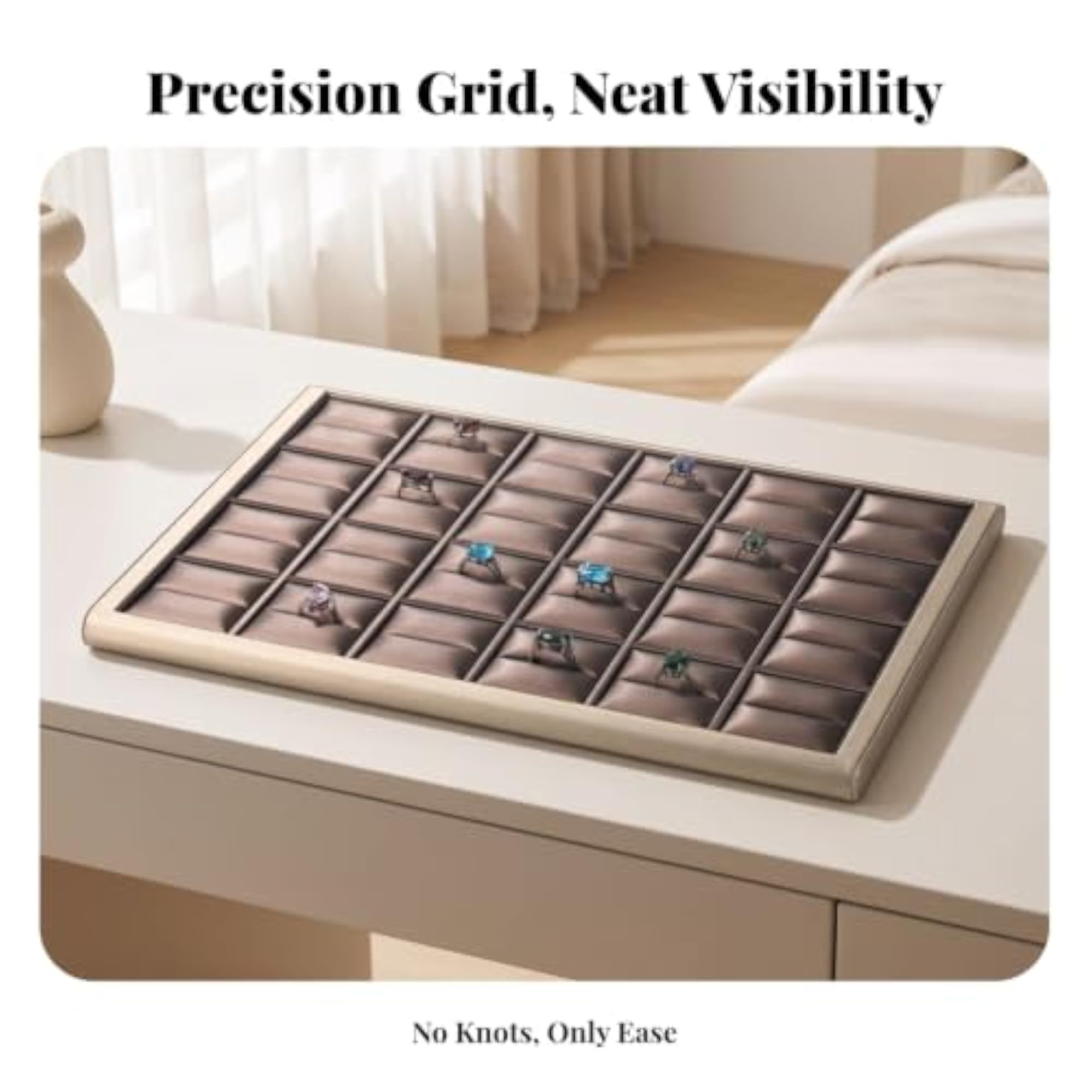 Professional Band Tray with 24 Slots for Jewelry Display