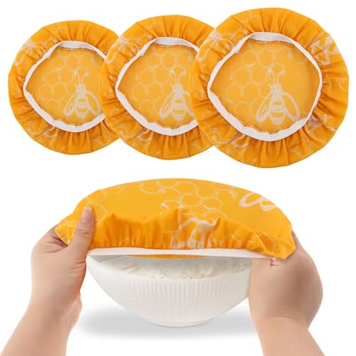 Opiniones y reviews de Cuenco para masas para comprar online. 50 Paquete de 3 fundas reutilizables para tazones a prueba de pan, fundas elásticas de tela de algodón para levantamiento de masa madre, tapas lavables de almacenamiento de...