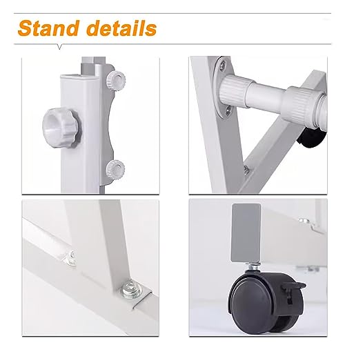 MAXHID Soporte Universal para Pizarra Blanca, Soporte De Metal Móvil Ajustable con Ruedas, para Pizarra De Borrado En Seco, Pizarra, Tablón De Anuncios - imagen 3