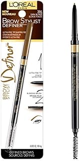 L'Oreal Paris Makeup Brow Stylist Definer Waterproof Eyebrow Pencil, Ultra-Fine Mechanical Pencil, Draws