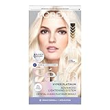 L'Oreal Paris Feria Hyper Platinum Advanced Lightening System Hair Bleach, Lifts Up To 8 Levels, Includes Anti Brass Purple Conditioner, 1 Hair Dye Kit
