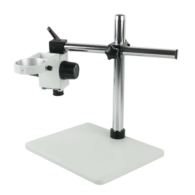 Soporte de microscopio de brazo resistente, soporte ajustable con enfoque de riel de acero, para uso industrial de laboratorio de ciencias