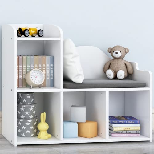 Ragozonery Kids Bookcase, Bookshelf For Kids, Kids Bookshelves, White Kids Bookshelf, Reading Nook With Cushion #TOP7