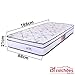 Cama Box Solteiro Colchão Molas Ensacadas Com Pillow e Box Courvin Branco 88x188x58cm BF Colchões glide