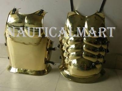 Roman Muscle Armor Cuirass One Size - Brass Halloween Costume