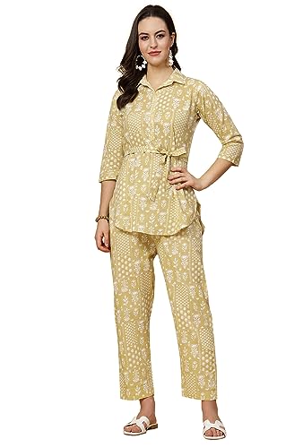 Image of Pistaa's Women Summery Floral Cotton Co-ord Set
