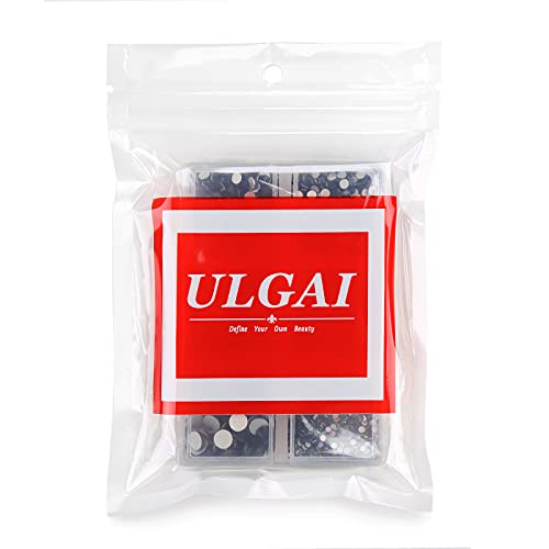 4300Pcs Mixed Size Flatback Rhinestones, Non Hotfix Round Crystal Gems Glass Stone Beads For Face Nail Art Clothes Shoes Bags Bling Embellishments (2Mm-6.5Mm, Jet Black) #TOP5