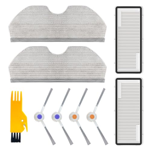 Image of Verilux 9Pcs Replacement Accessories for Narwal Freo X Plus, Replacement Parts Includes 2 Microfiber Mop Cloths, 4 Side Brushes, 2 Filter Panels & 1 Cleaning Tools