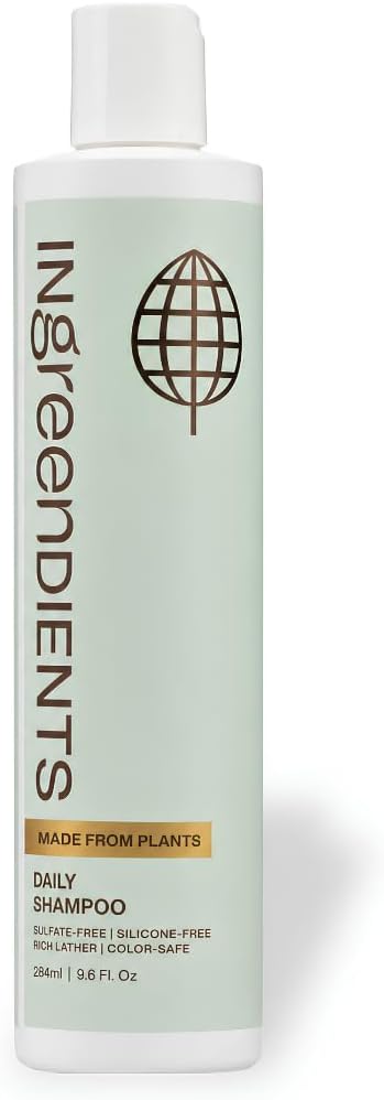 100% FROM PLANTS Vegan Shampoo For Sensitive Skin & Scalp pH Balanced - Gluten Free, Sulfate Free, Silicone Free, Cruelty Free, Made With Apple Cider Vinegar & Tea Tree Oil, Color Safe