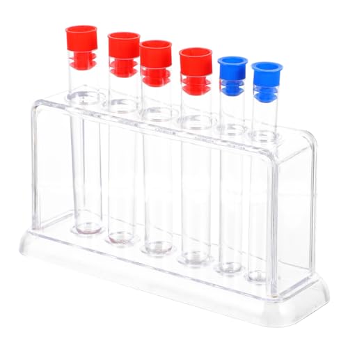 Yavoluy 試験管 試験管立て プラスチック 実験器具セット 子ども用 学校 研究所向け サンプル保存 実験用品 [並行輸入品]