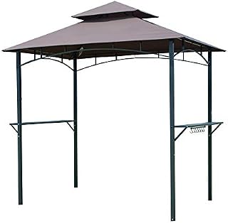 Gaier Barbecue Grill 8'x 5'Gazebo 2-Tier BBQ Canopy Tent Coffee Shelter for Patio