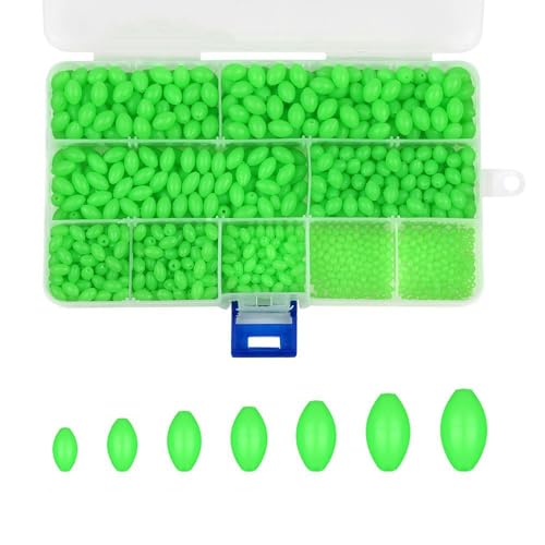 Set 900 piezas de cuentas luminosas en caja para pesca miniatura 1