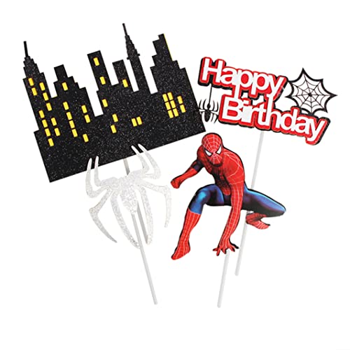 Ekate Spider Birthday Cake Toppers Kids Superhero Party Decorations #TOP1