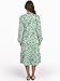 ANRABESS Long Sleeve Midi Dresses for Women V Neck 2025 Fall Fashion Casual Loose Fit Flowy Swing Tiered Vacation Boho Dress Floral Green Medium