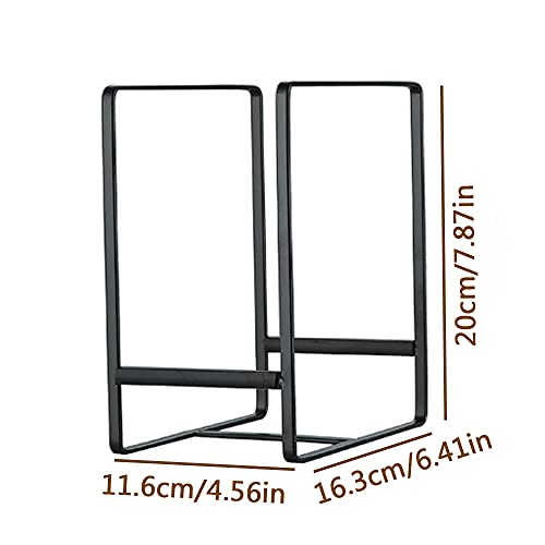 Linfidite Plate Holder Organizer 2 Pack Dish Storage Rack Upright Cabinet Dish Drying Rack Metal Dish Organizer Stand For Kitchen Counter Cupboard 7.9In. X 6.4In. X 4.5In.black #TOP5