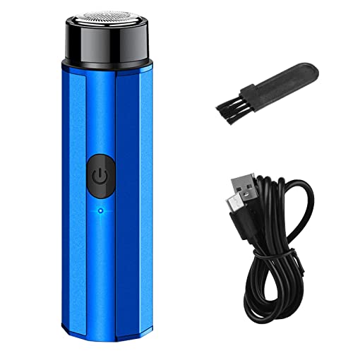 Afeitadora eléctrica afeitadora giratoria recargable afeitadora eléctrica para hombre lavable de viaje de bolsillo recargable USB afeitadora eléctrica portátil afeitadora facial portátil