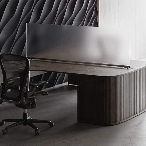 OBEX Acrylic Free Standing Screen, Divider for Desk Privacy Home & Office Partitions for Table Top Workstation, Portable Cubicle Panel for Work, 24\" x 48\", Clear
