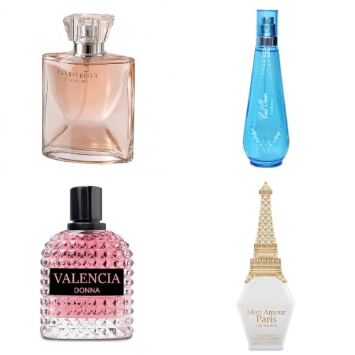 AFLUXE 4PCS Womens Perfume Set Eau de Parfum Gift Set La Vida Val 8