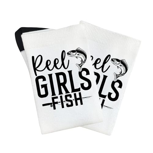 reel girls fish half calf sock for her