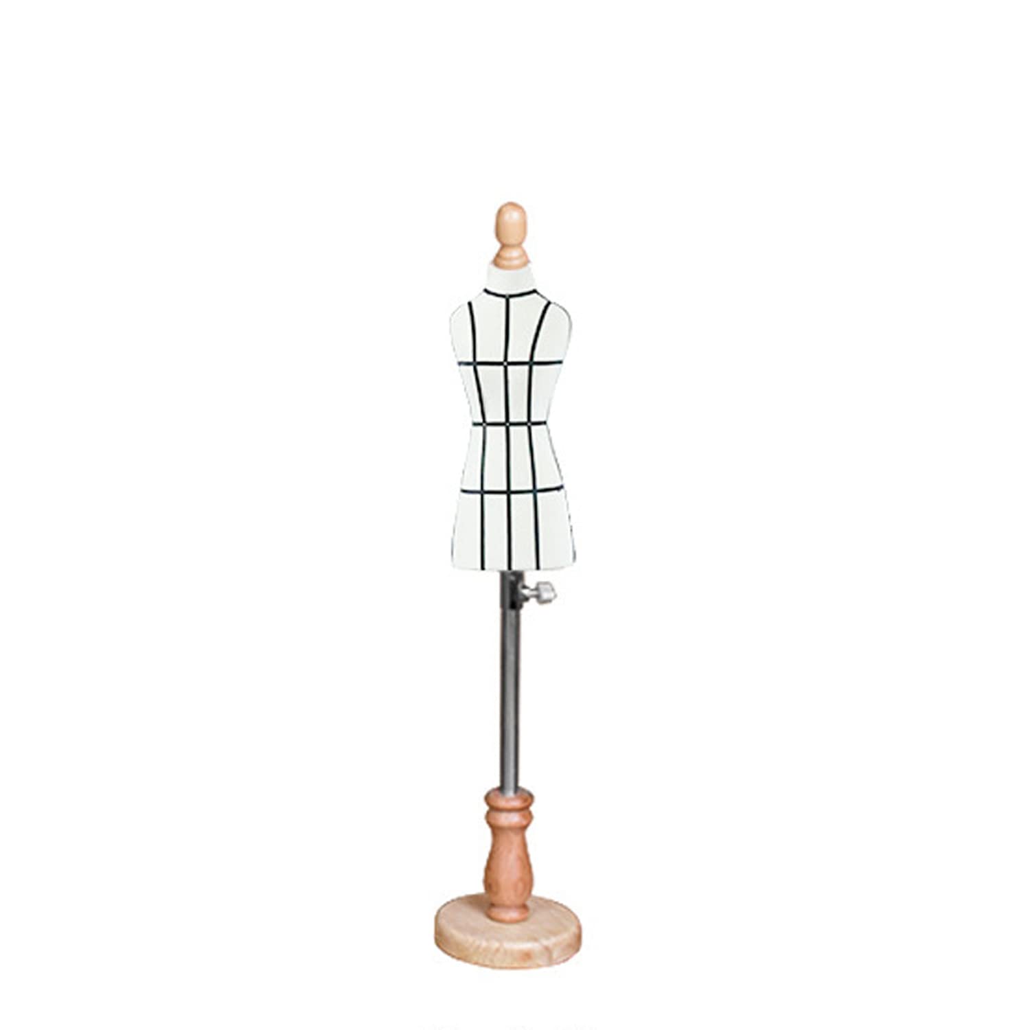Schneider Dummy Mannequins Kleine Schneider Dummy Weiblich, Mini Puppe Kleid Form Display Mannequin Dressmakers Manikins Dekoration Puppenhaus Zubehör, einstellbare Höhe 1/4 c