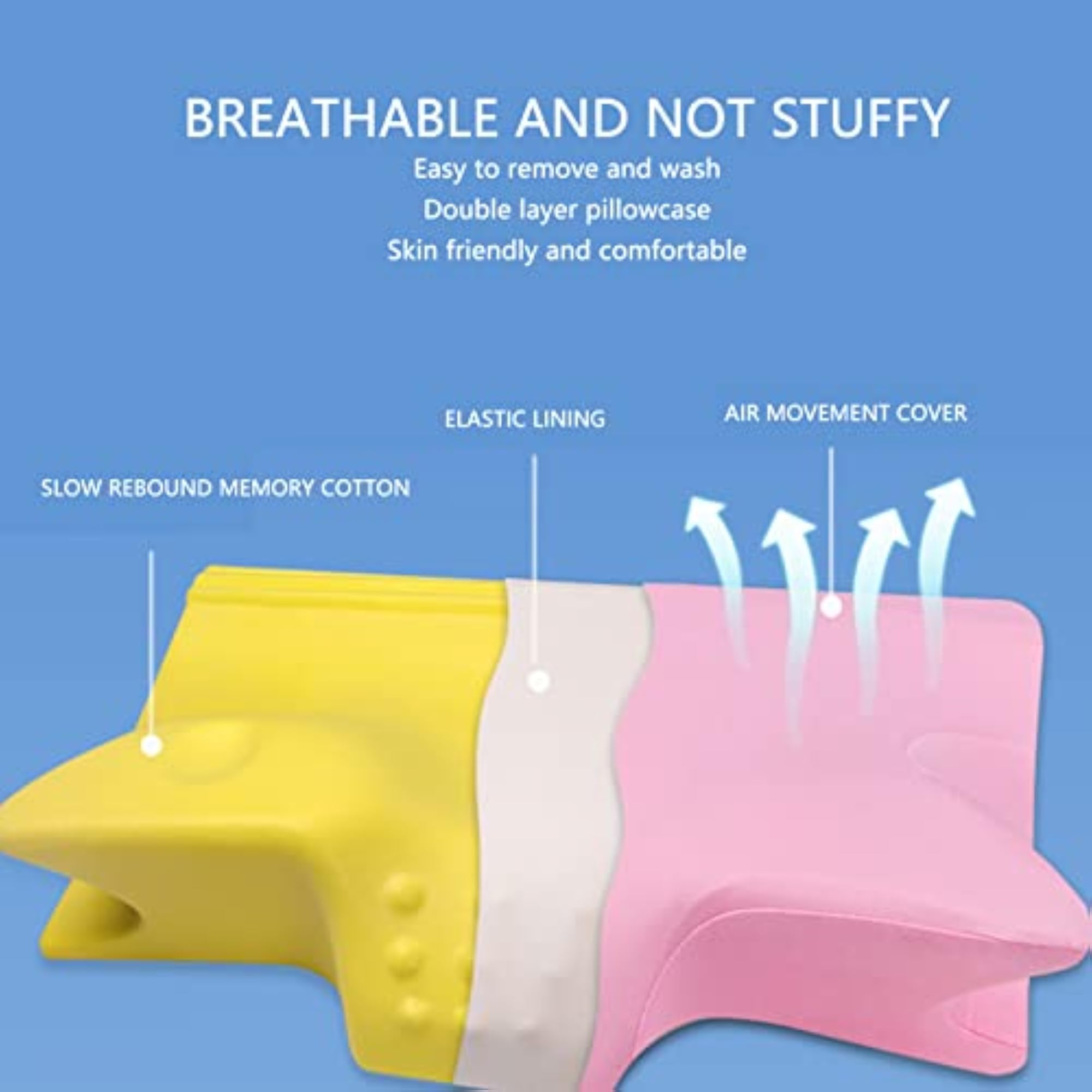 Ergonomic Neck Support Pillow for Lash Extensions