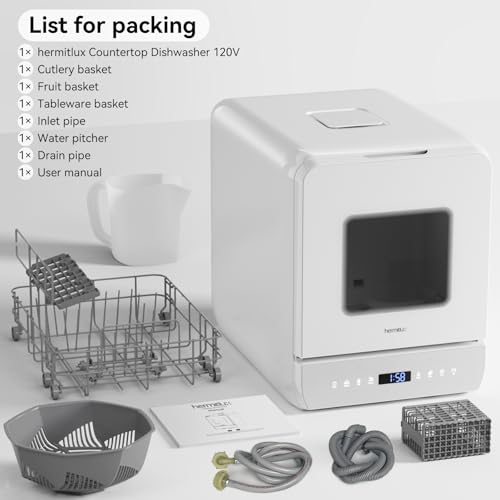 Hermitlux Countertop Dishwasher, 6 Wash Programs Slim Size Portable Dishwasher by Hermitlux - Image 6