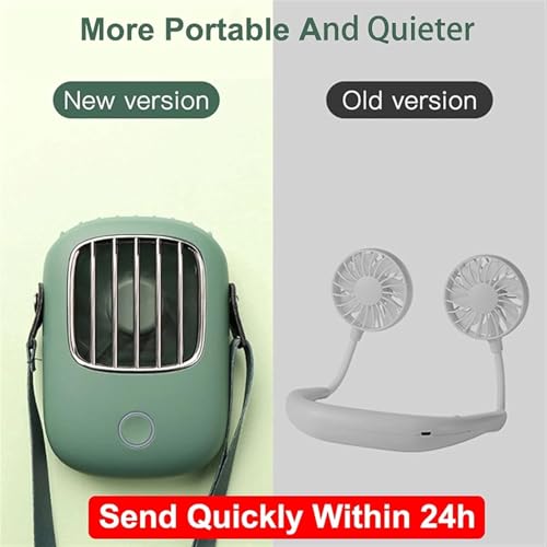 Image of Portable Hanging Neck Fan, Mini fan with USB Rechargeable 3 speeds, personal for Home Office Outdoor Travel, Indoor, Kids, Girls, Woman, Man | Mini Air Cooler | Summer Cooling Machine