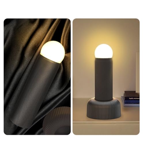Lámpara de Mesa LED Recargable con Base Estable Negro miniatura 3