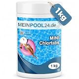 Meinpool24.de 200 Stück Mini - Chlortabletten a 5 Gramm = 1 kg schnelllösliche Tabs für Pool, Aufstellpool...