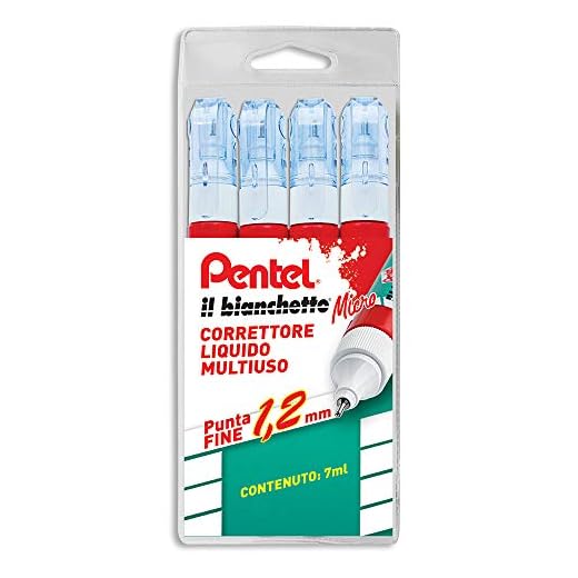 Pentel ZL63 Il Bianchetto Micro 7 ml pack 4 correttori