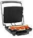 Produktbild MEDION MD 16832 Kontaktgrill/Panini Grill (1.800 Watt, Antihaftbeschichtung, Temperaturkontrolle, Öl-Auffangschale, Überhitzungsschutz) Silber-schwarz