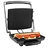 MEDION MD 16832 Contactgrill/Panini Grill (1.800 watt, anti-aanbaklaag, temperatuurregeling, olie-opvangschaal…
