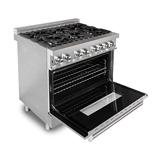 Zline 36" 4.6 Cu. Ft. Dual Fuel Range With Gas Stove And Electric Oven In Fingerprint Resistant Stainless Steel (Ra-Sn-36) #TOP1