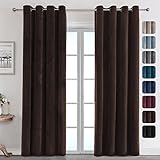 Luxury Velvet Curtains for Living Room 84 Inches Room Darkening Super Thick Soft Velvet Textured...